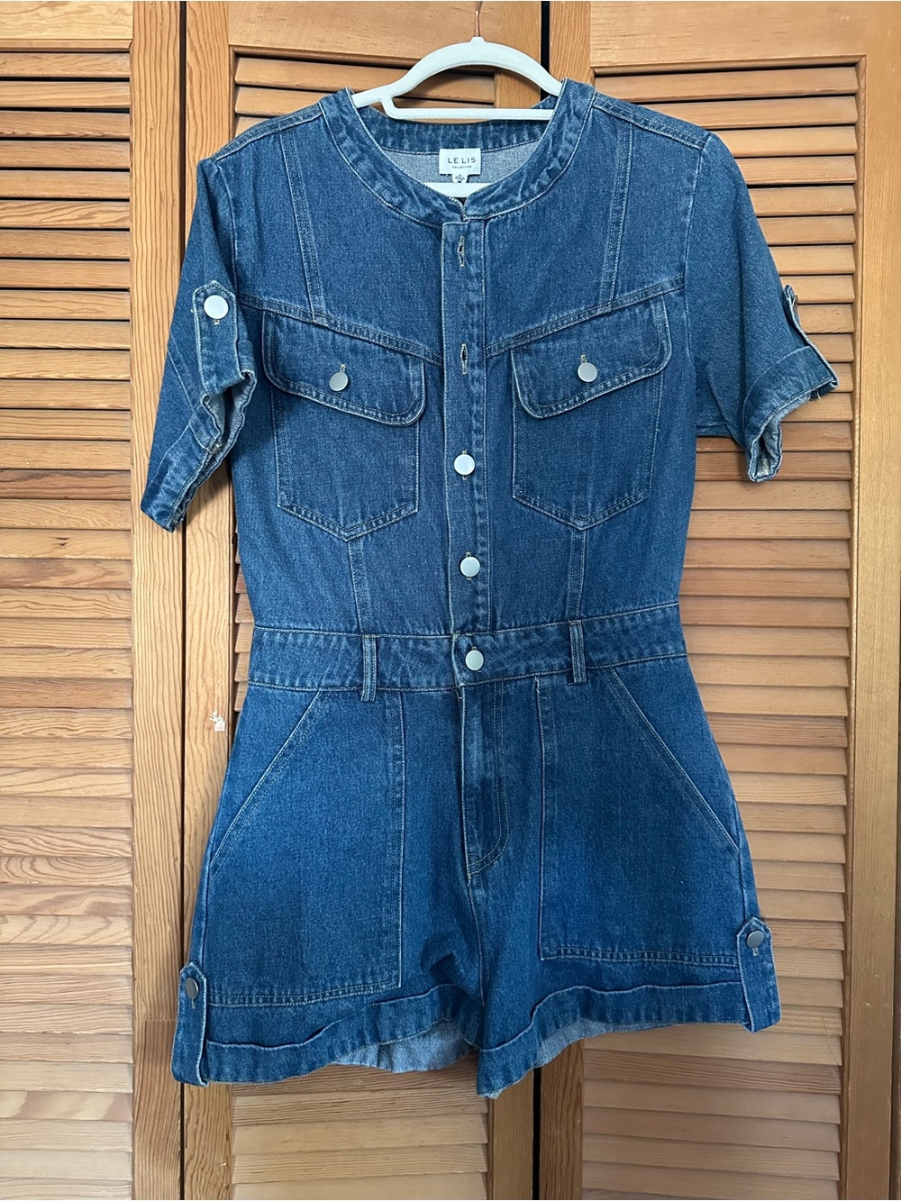 LE LIS Denim Short Jumpsuit/Romper NWT
